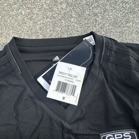 Adidas GPS FC Bayern Munchen Soccer Jersey Mens Medium Black V-Neck Adizero - Picture 6 of 7